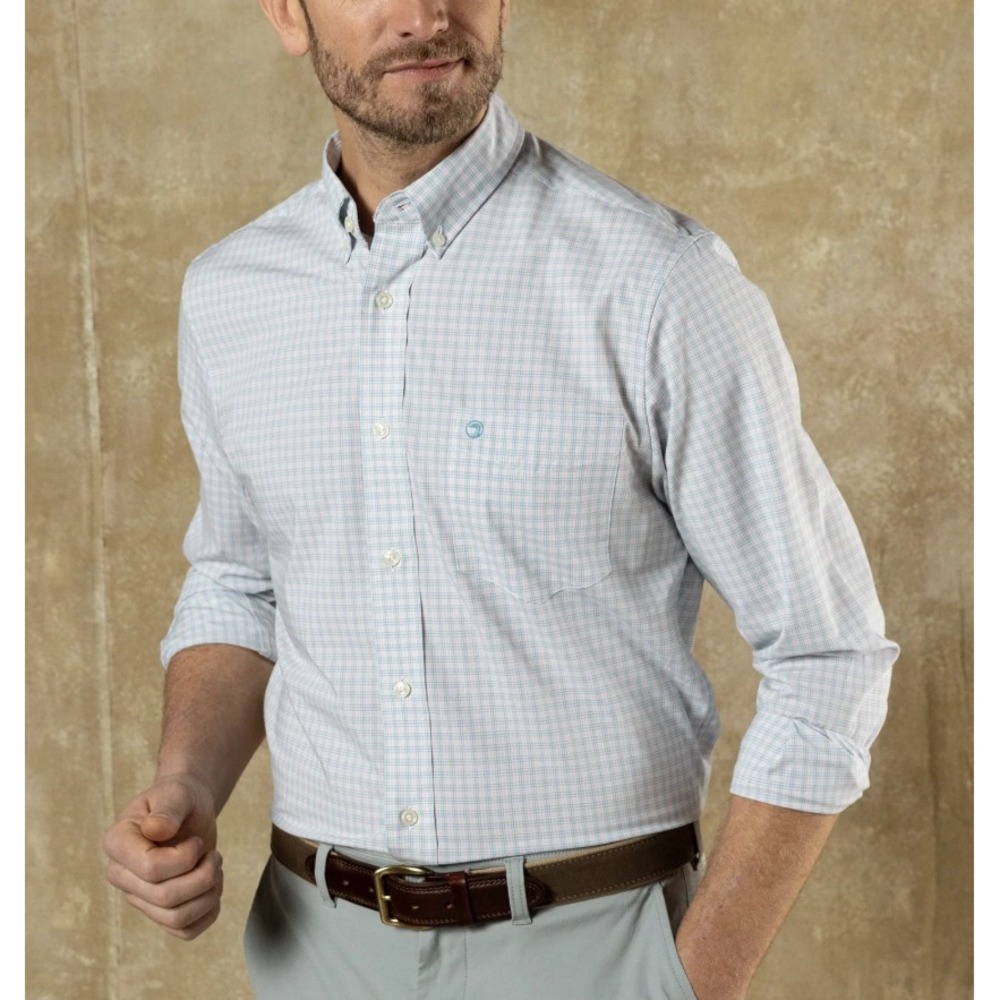 Duck Head Button Down Shirt Navy White Stripe Poplin Size M‎